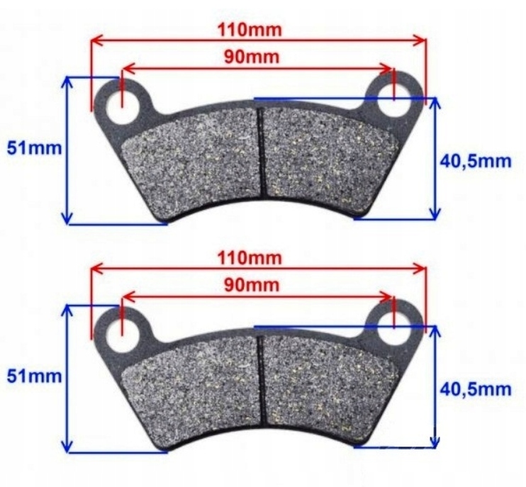 2x KLOCKI HAMULCOWE PRZÓD Linhai Jobber UTV 400cc