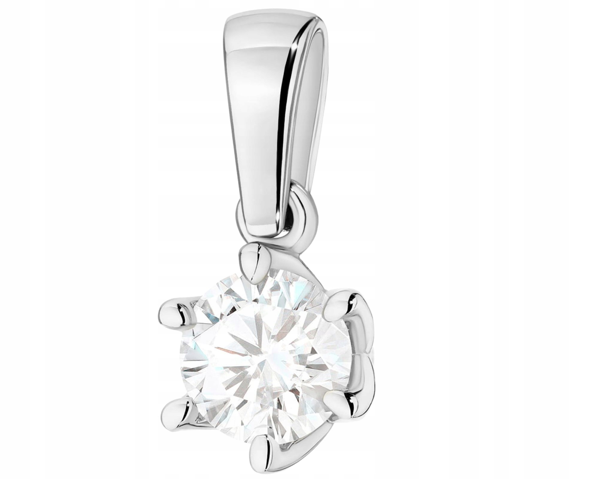 Bílé Zlato Přívěsek S Briliantem Klasika 585 Dárek Gravírování