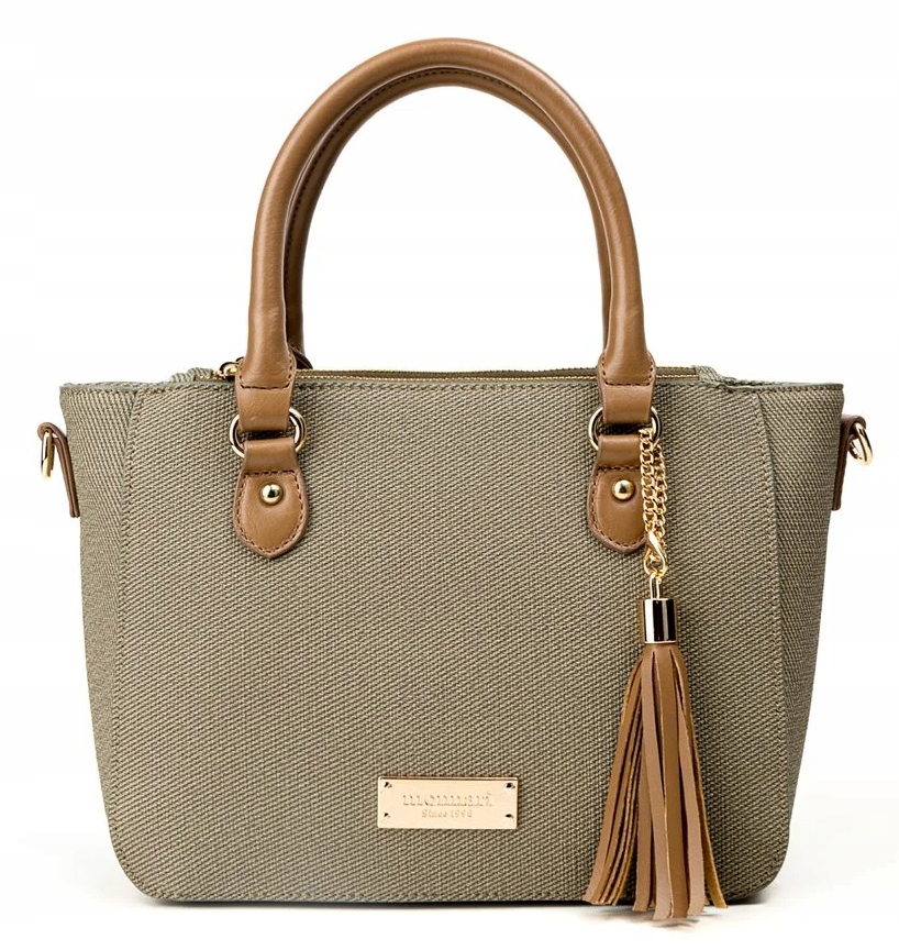 Monnari Torebka Damska Listonoszka Na Ramię Zielona Mini Kuferek Zawieszka