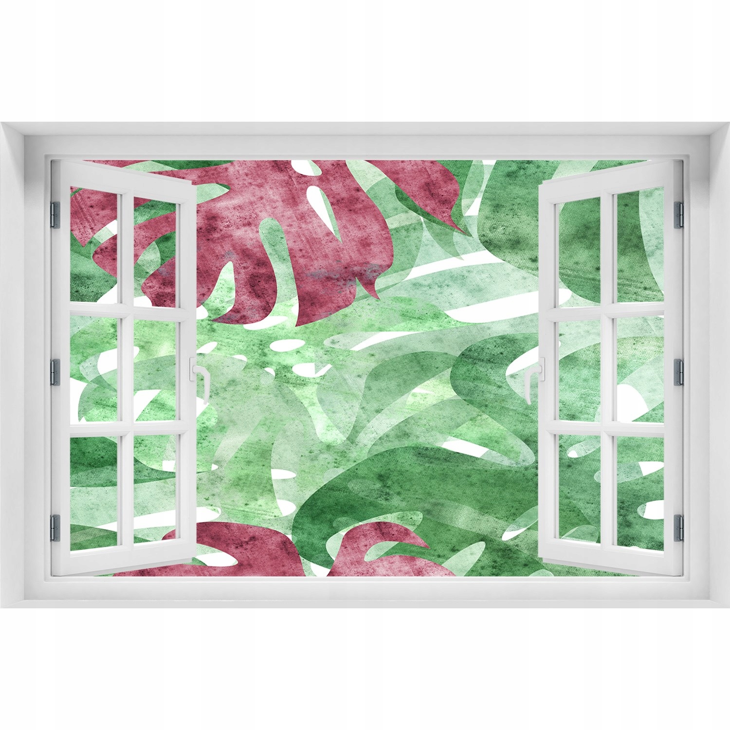 

3D Naklejka Samoprzylepna Okno Monstera 120x80