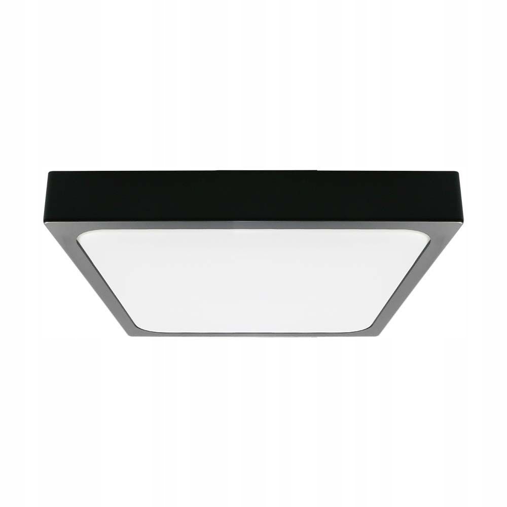 V-tac Plafon Led Lampa Sufitowa Natynkowa Kwadrat IP44 Czujnik 24W Czarny