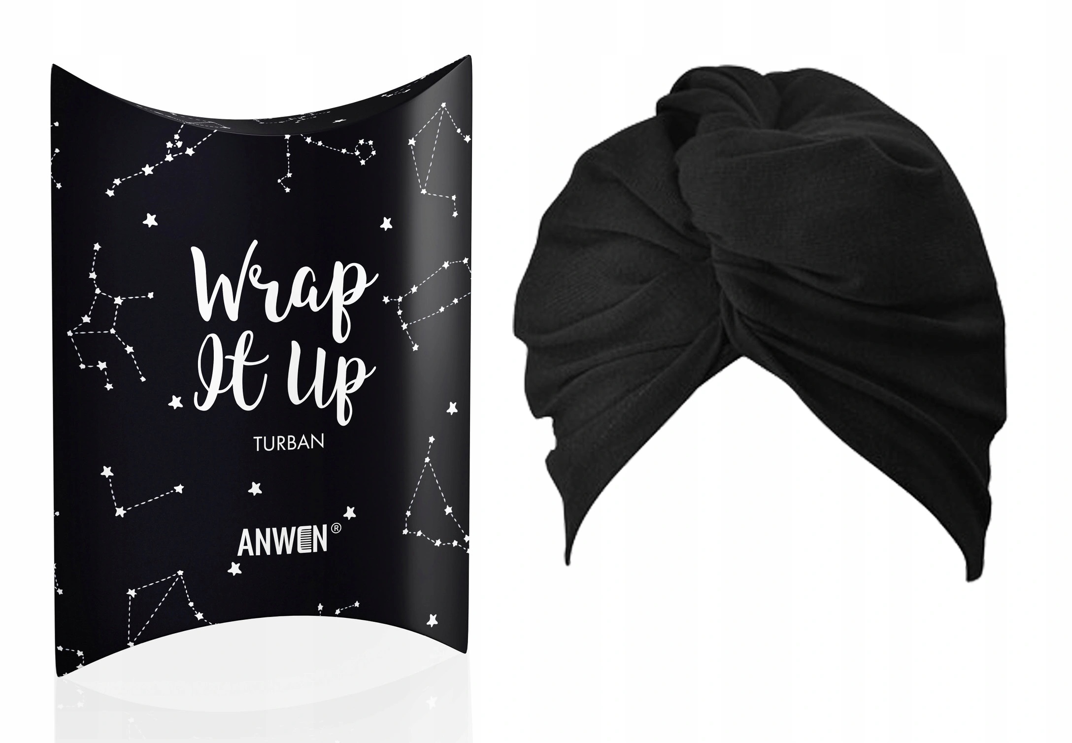 

Anwen Wrap It Up turban do włosów Czarny