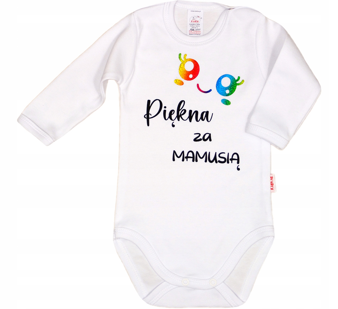 BODY NAPIS nadruk PIĘKNA ZA MAMUSIĄ r 68 KLEKLE