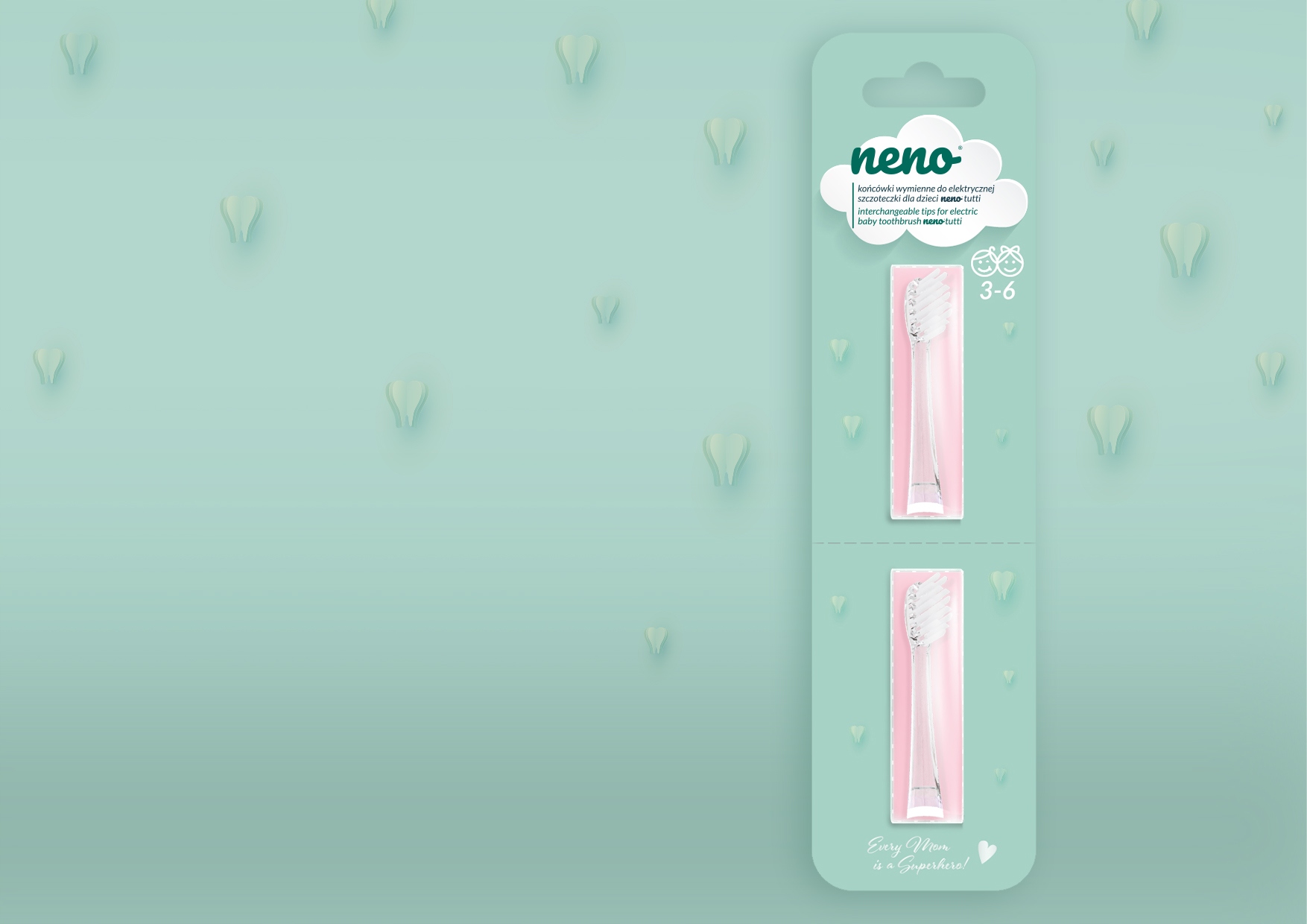 Wymienne Końcówki do Szczoteczki NENO TUTTI 2szt Kod producenta NEN-BAB-AK023