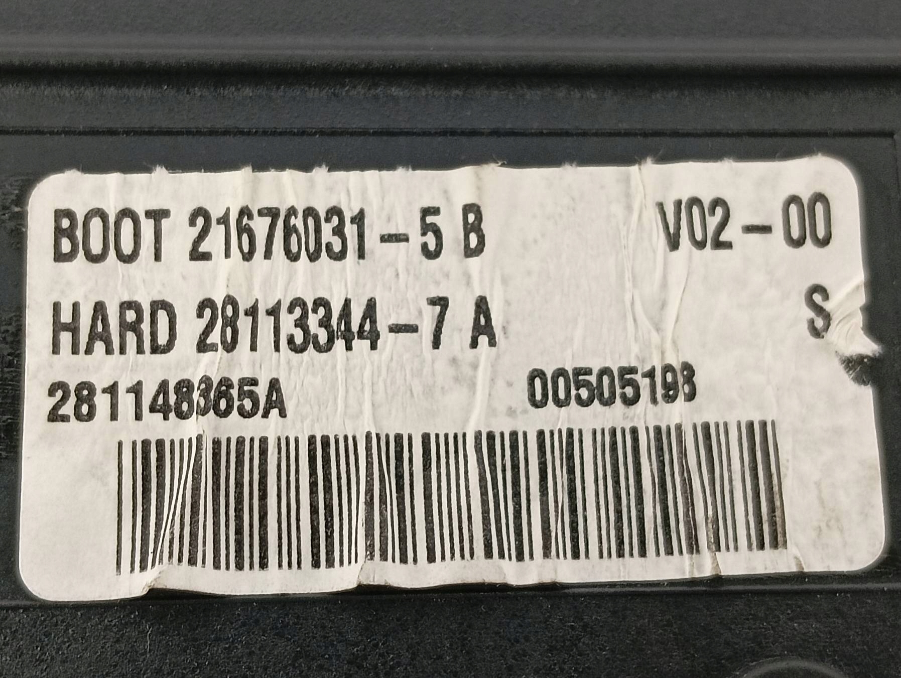 compartment BSI 281148365A H04 Citroen C5 and (2001-2007)