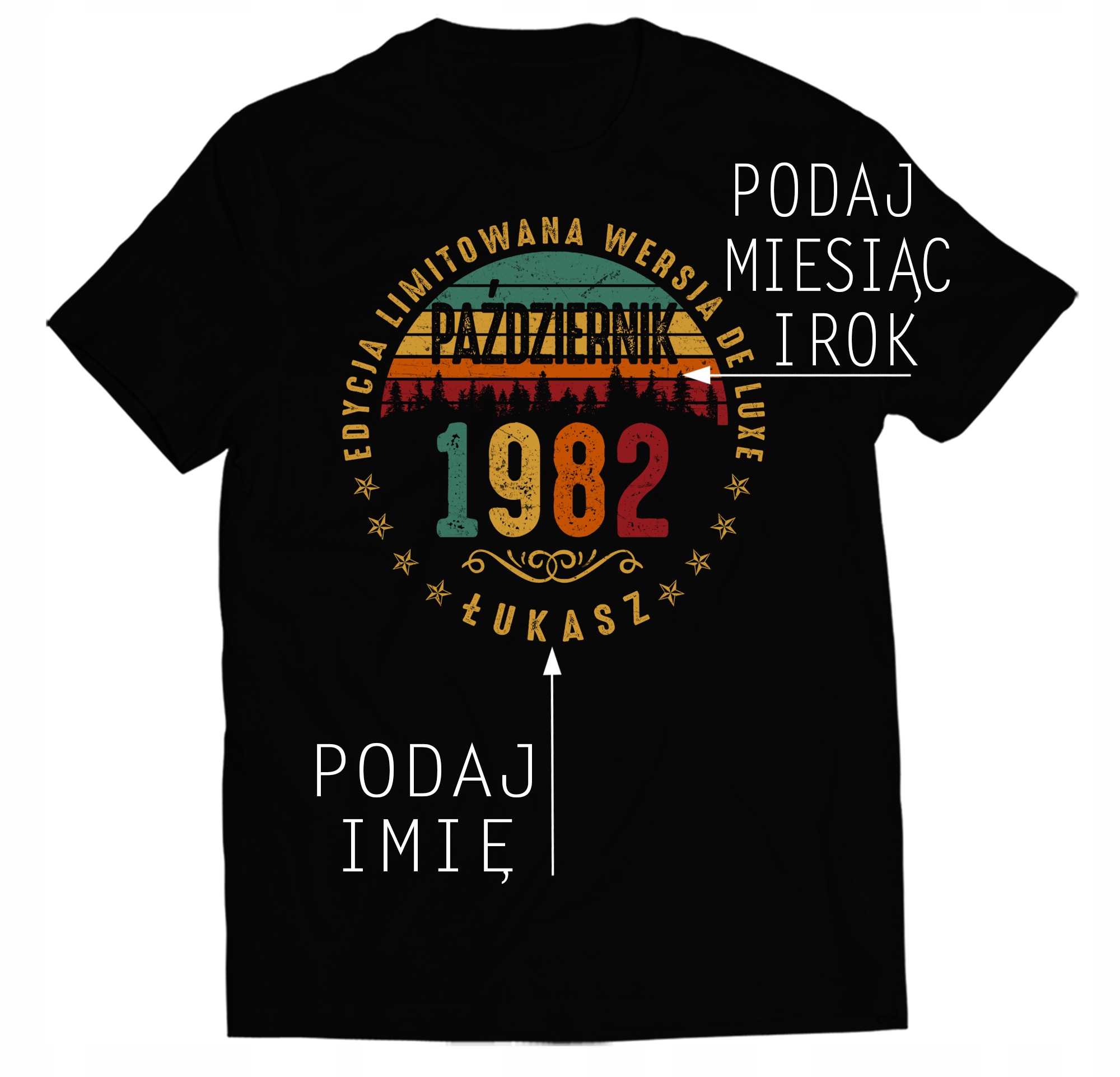 

Koszulka Na Urodziny Podaj Imię, Miesiąc i Rok XXL