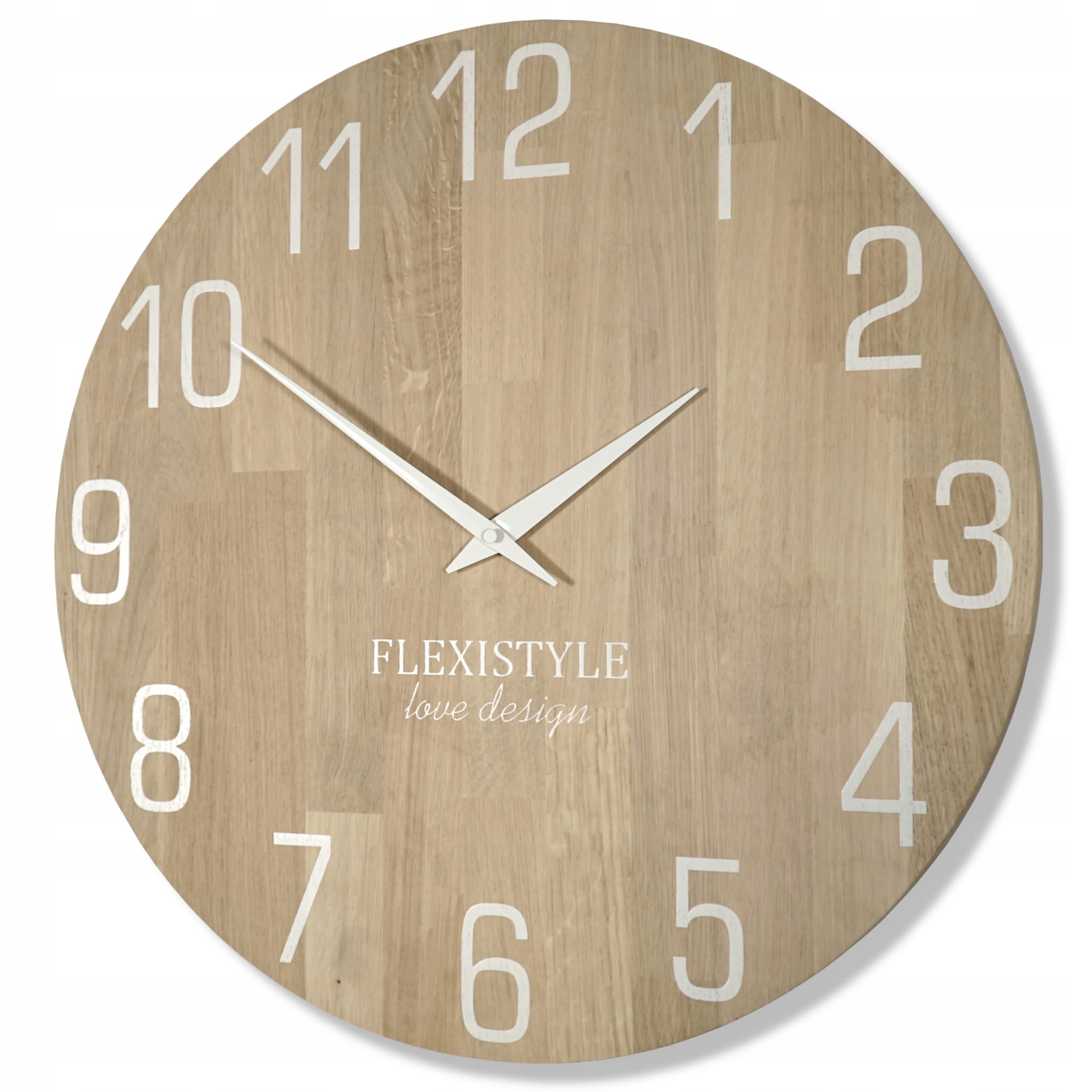 Drevené nástenné hodiny Natur 50cm FlexiStyle z228-2