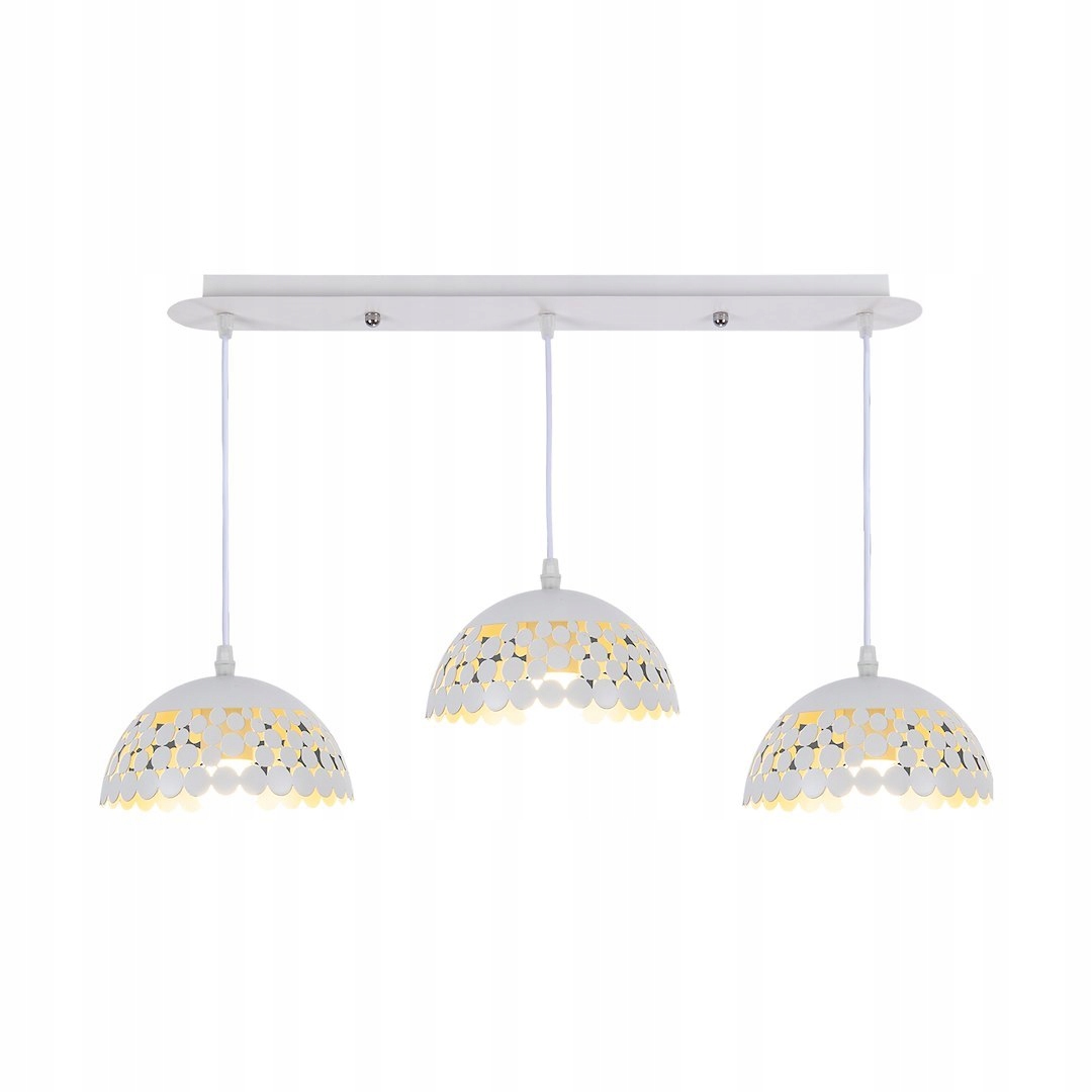 Závěsná lampa Milagro Lisa elegantní bílá 3xE27 60W 15 cm