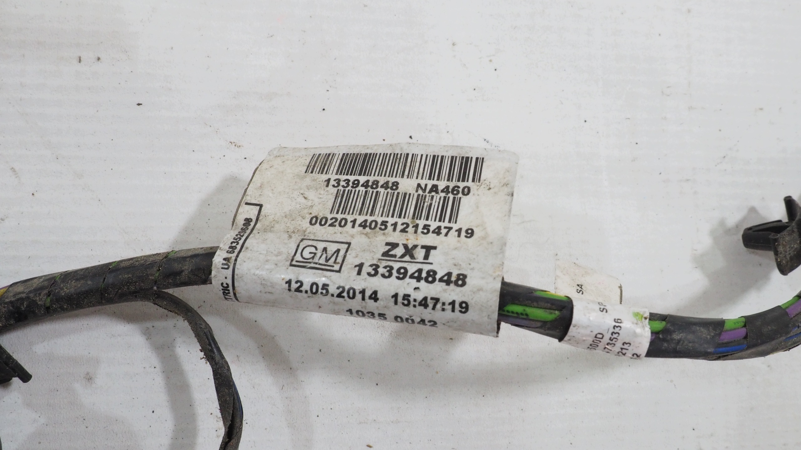 Opel Adam bundle wiring PDC of a bumper front 4xPDC 13394848