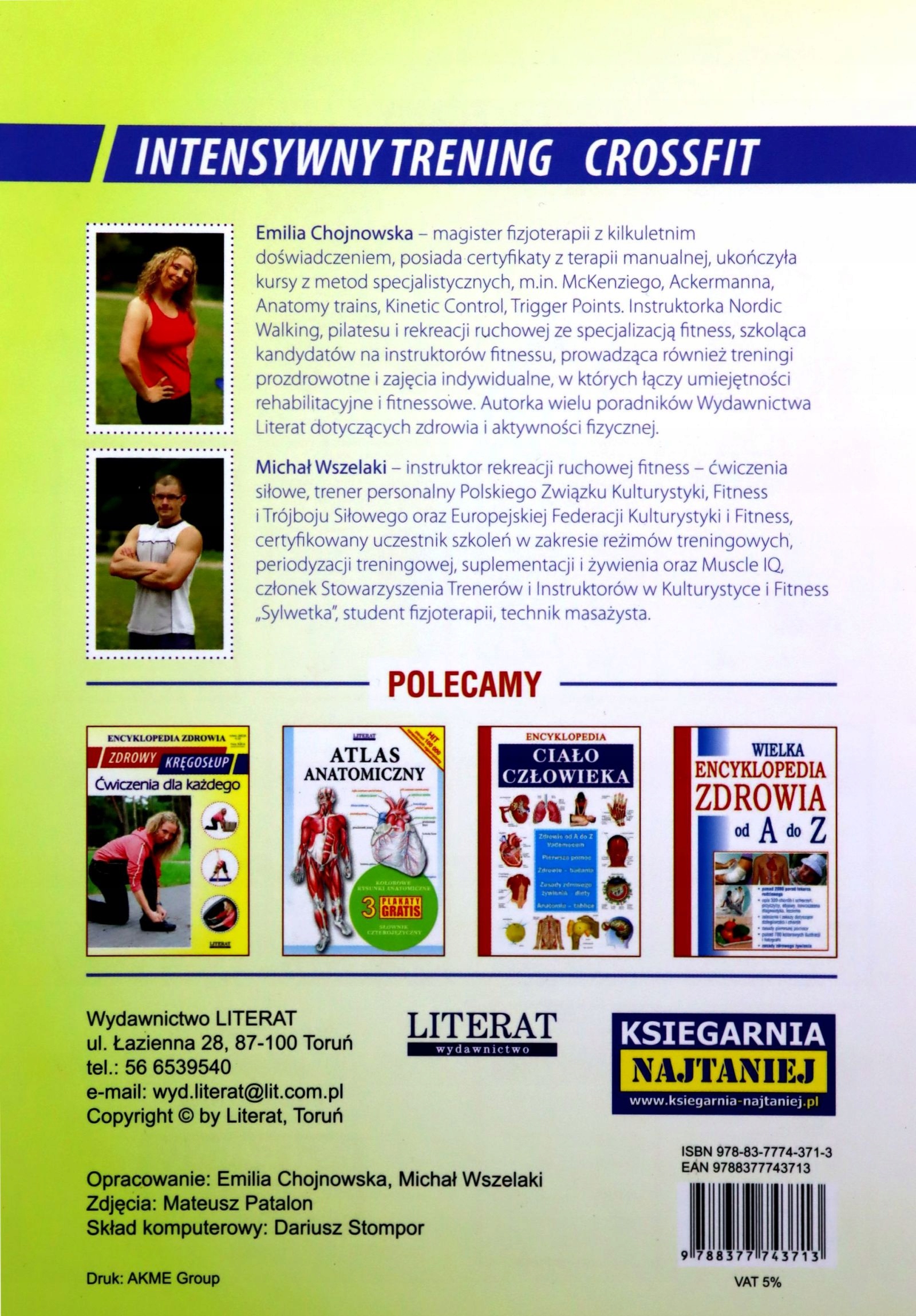 PORADY LEK. RODZINNEGO INTENSYWNY TRENING CROSSFIT Stan opakowania oryginalne