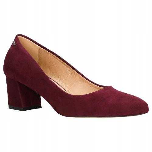 

Czółenka damskie welurowe Wojas bordowe r.38,5