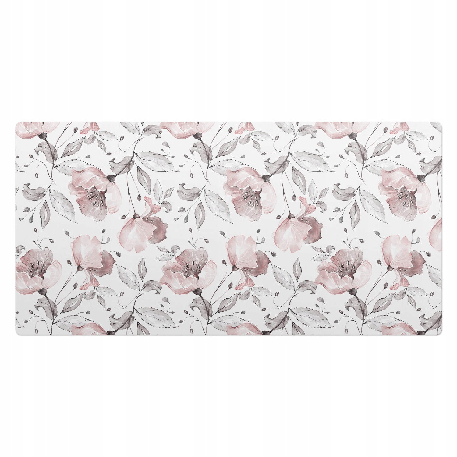 Protiskluzová podložka na psací stůl do kanceláře Retro květinový design 100 x 50 cm