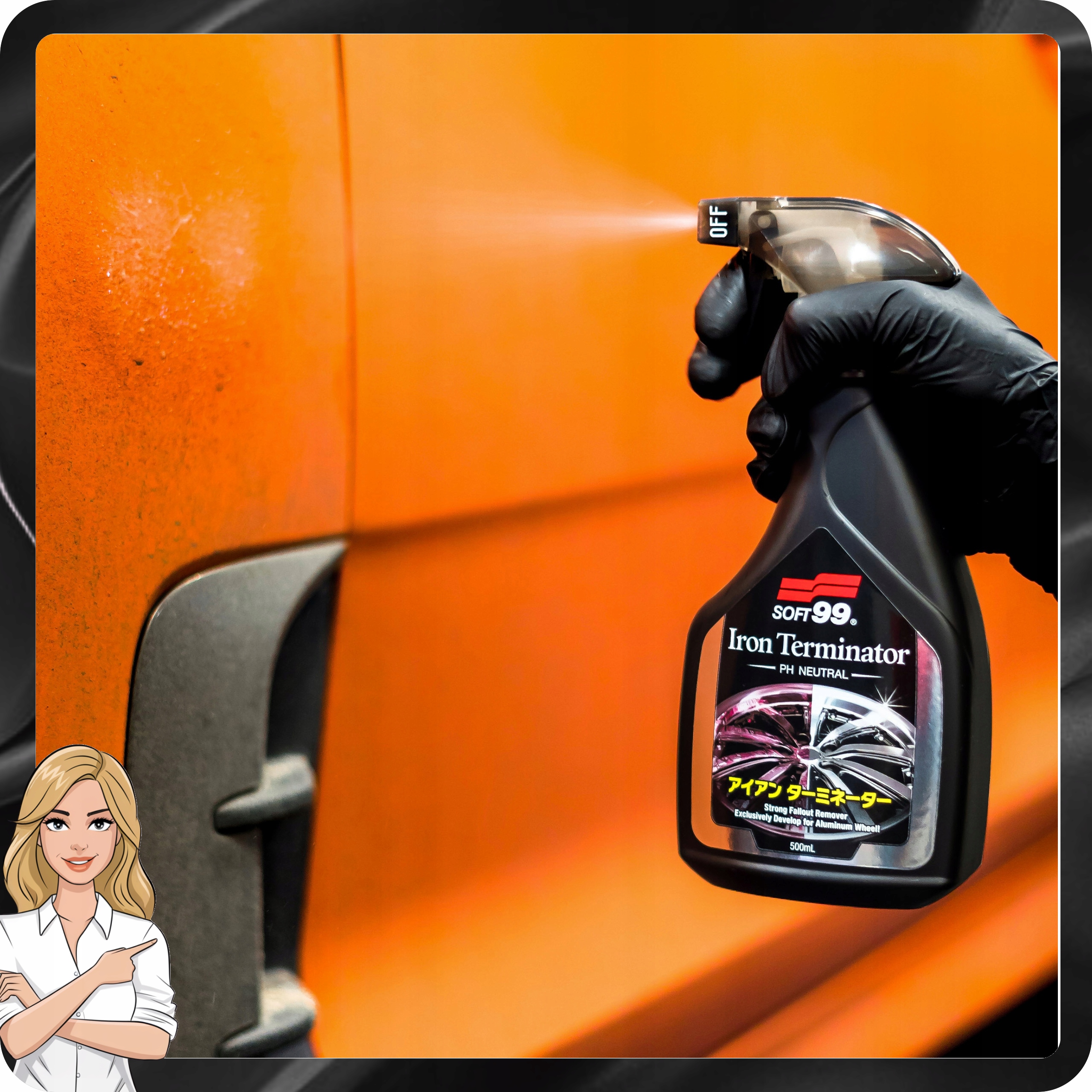 Soft99 iron terminator deironizer krwawa felga mycie felg pielęgnacja Pojemność opakowania 500 ml