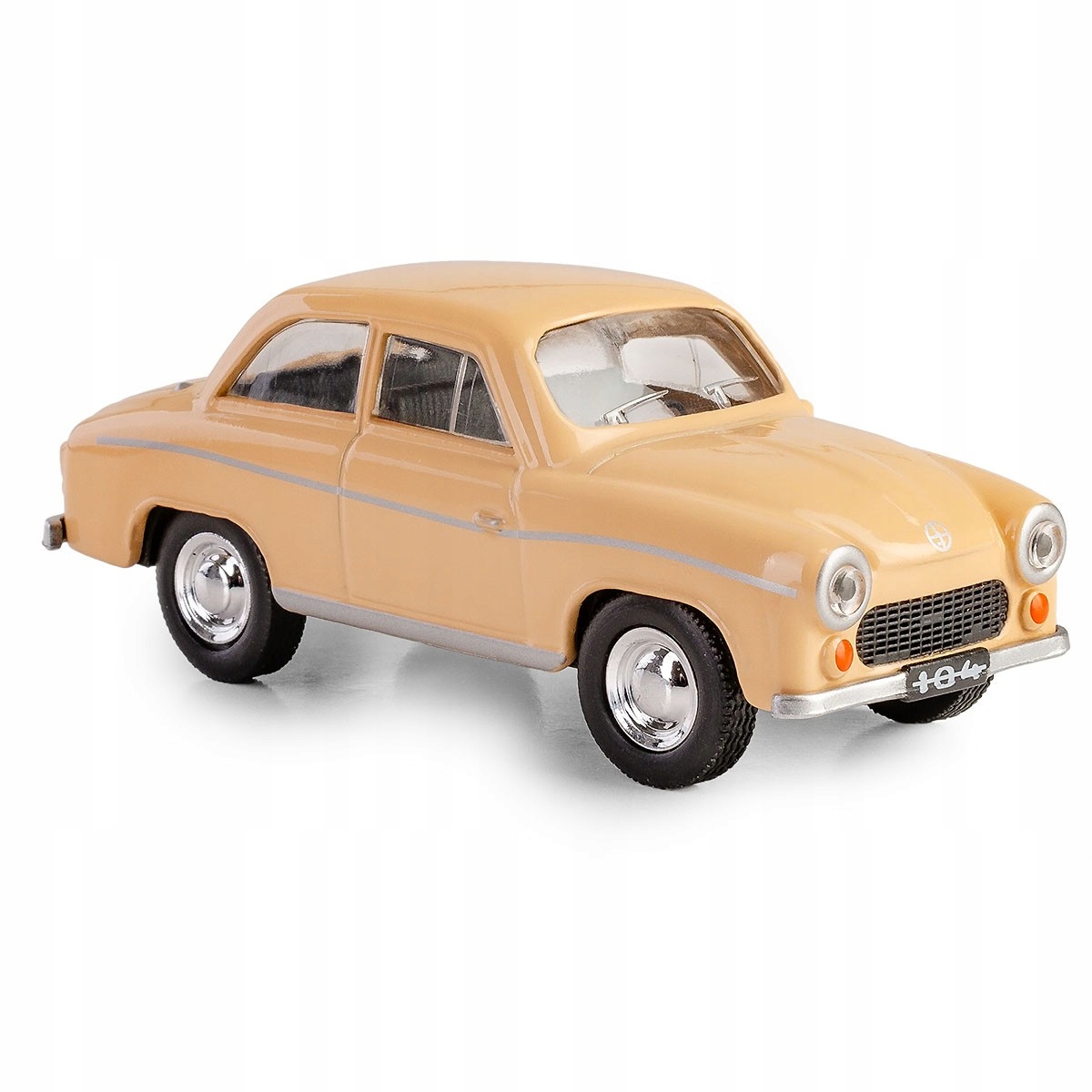 AUTO METALOWE PRL SYRENA 104 BEŻOWY MODEL 1:43 DAFFI 115750 Kolor dominujący odcienie brązu i beżu