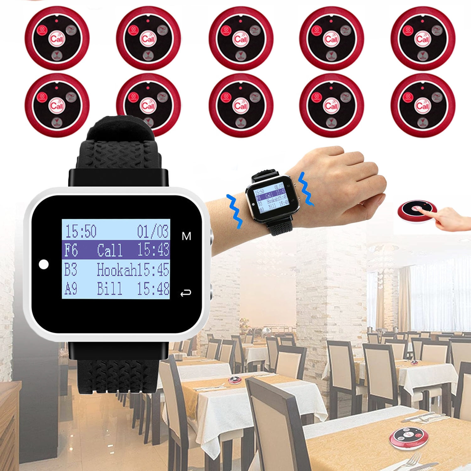 Bezdrátové připojení Pager System pro restaurace a kliniky