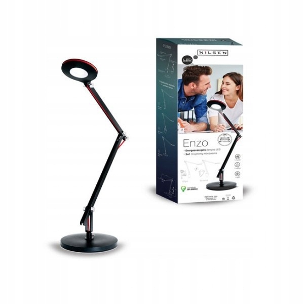 Lampa na stôl priskrutkovaná k doske Skladacia Led stolová lampa Nilsen