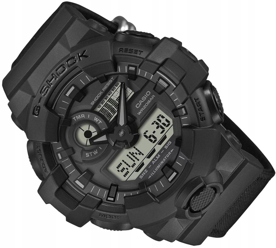 Sportovní Hodinky Casio G-shock GA-700BCE-1AER Černé Odolné WR200 +box