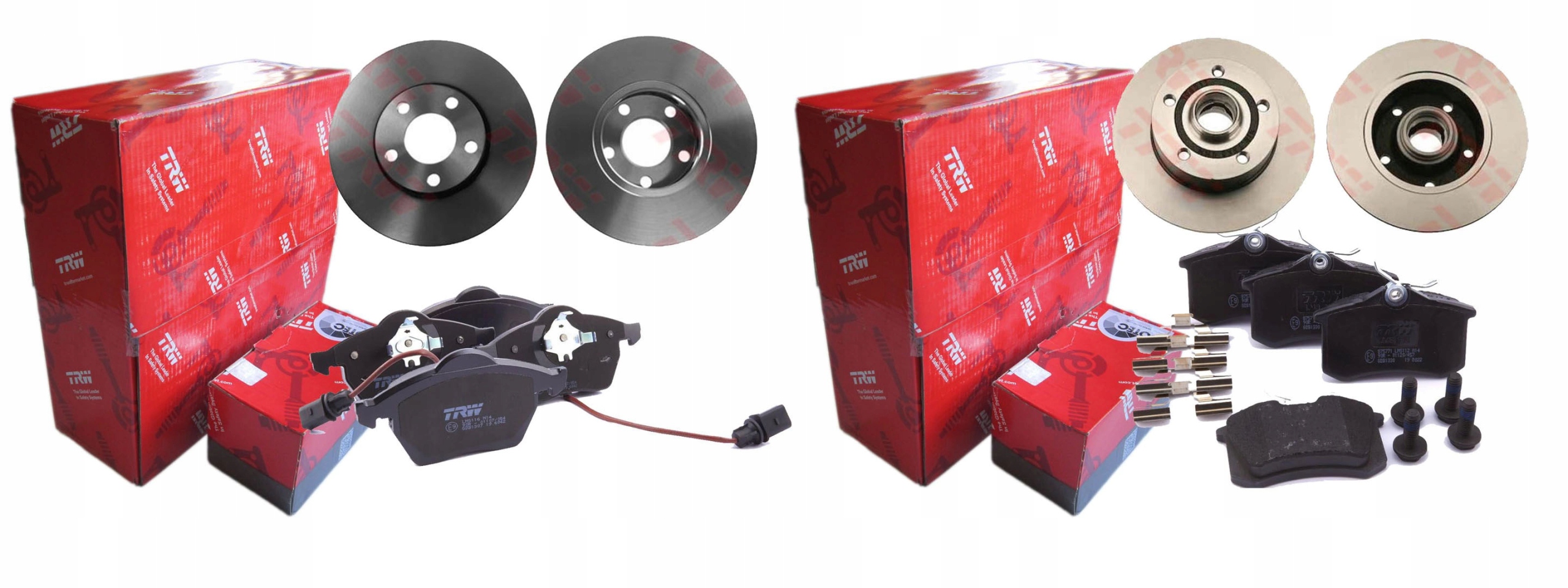 Диски колодки TRW передняя задняя AUDI A4 B5 288/245