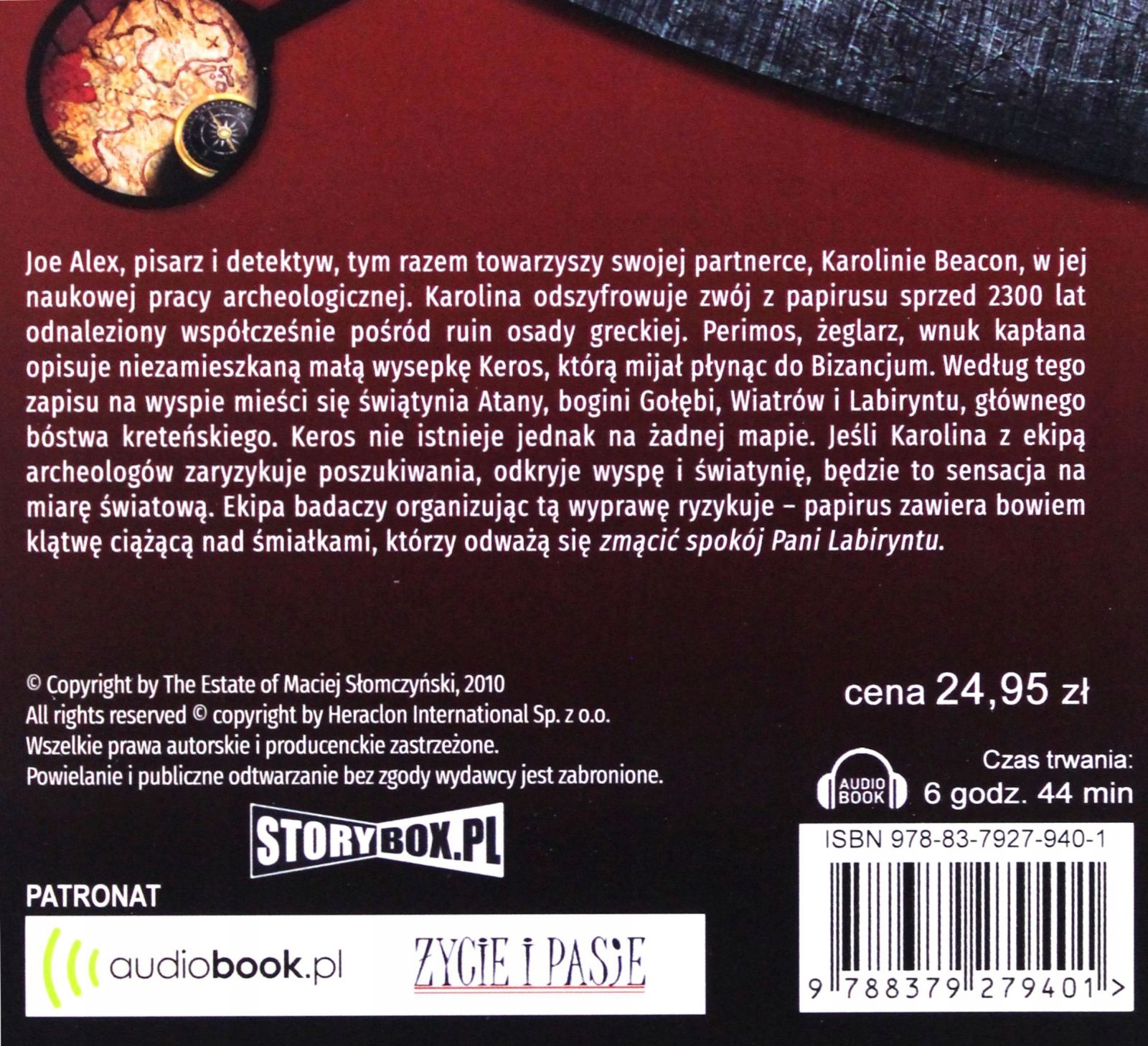 ZMĄCONY SPOKÓJ PANI LABIRYNTU - JOE ALEX [AUDIOBOOK] Stan opakowania oryginalne