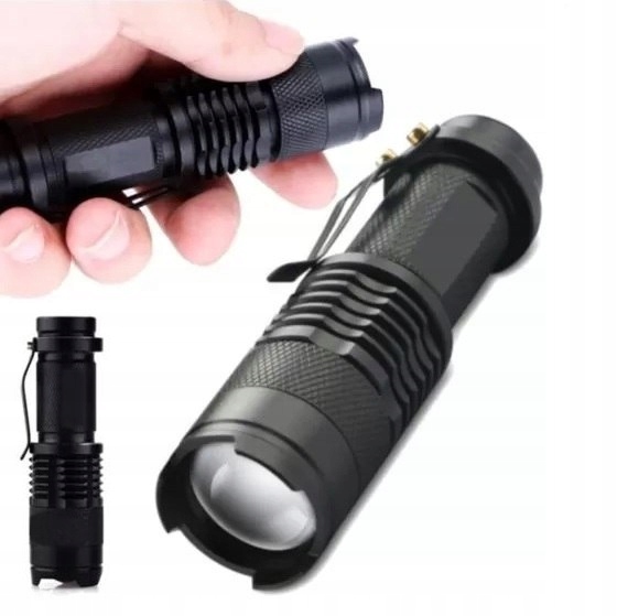 LATARKA KIESZONKOWA MINI XPE + COB +KABEL USB