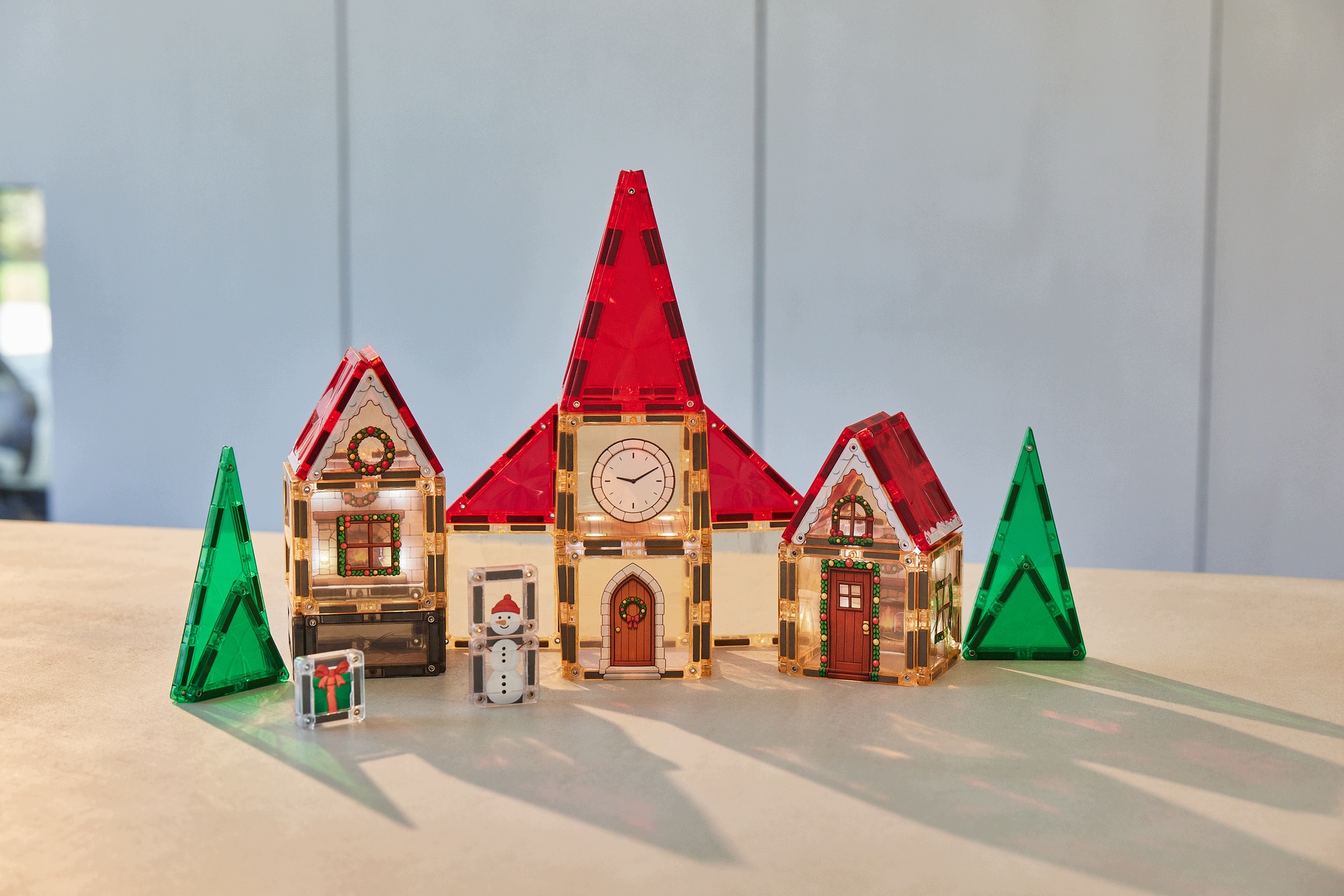 Адвент-календарь Cleverclixx Christmas Village, магнитный конструктор 46 деталей, от 3 лет — фото 2