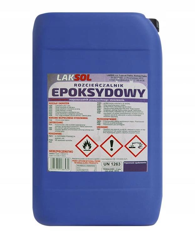 

Rozcieńczalnik Epoksydowy Epoxydowy 20L Jakość 1