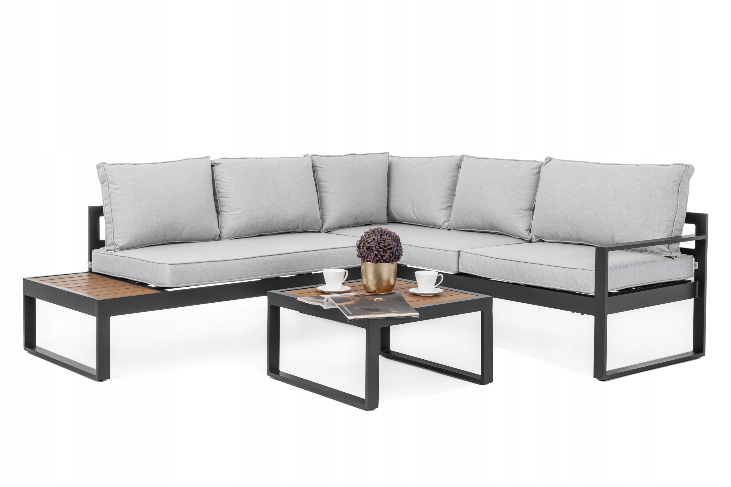 MEBLE OGRODOWE TARASOWE NAROŻNIK NOWOCZESNY ALUMINIUM NICEA