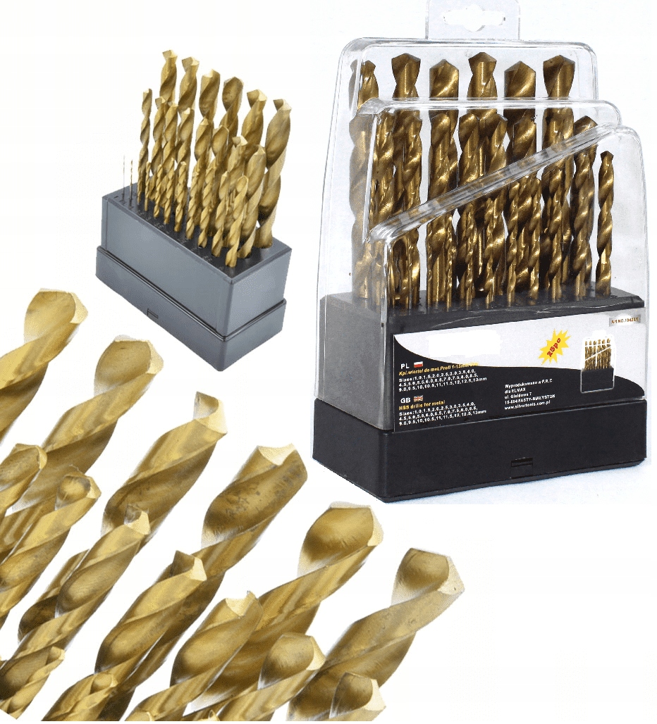 

Zestaw Wierteł Tytanowych Do Metalu 25 szt 1-13 mm