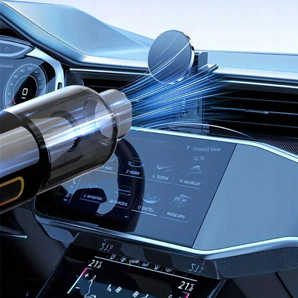 MOCNY RĘCZNY ODKURZACZ SAMOCHODOWY BEZPRZEWODOWY DOMU DMUCHAWA + KOŃCÓWKI Czas pracy bezprzewodowej 45 min