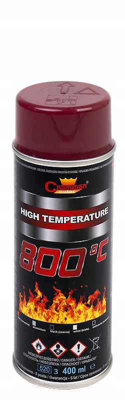 

Czerwony Żaroodporny 800 C Lakier Farba Spray 400M