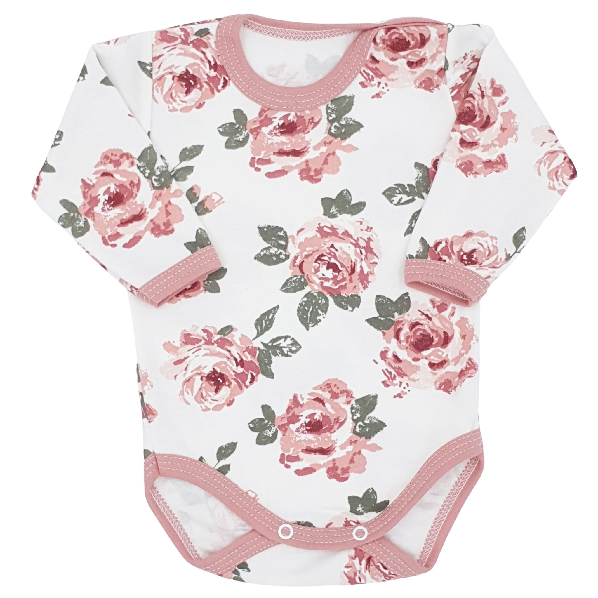 

Body niemowlęce z długim rękawem Retro Róża r.80