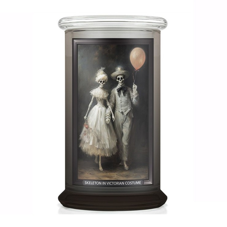 Skeleton in Victorian Costume Kringle Candle velká svíčka 2 knoty Halloween