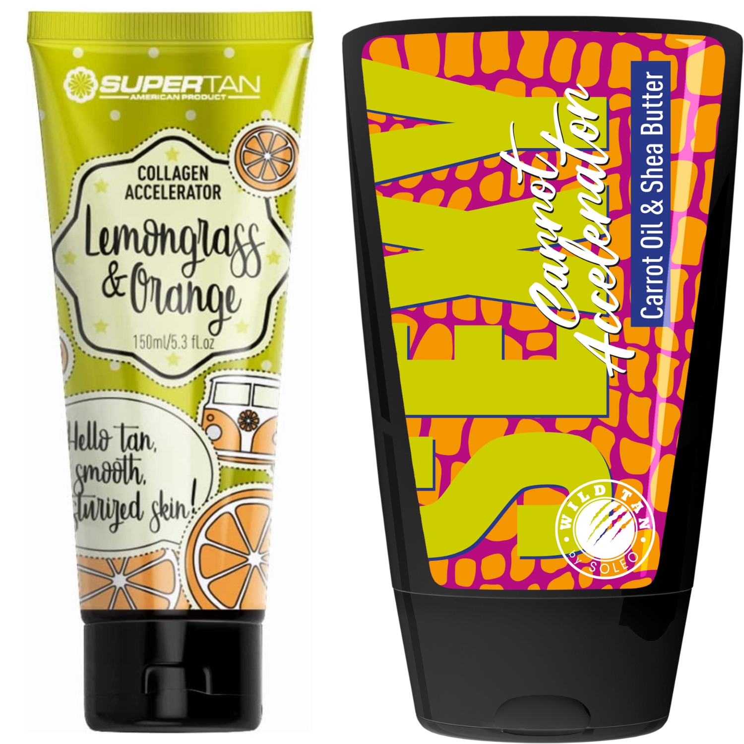 Supertan Lemongrass & Orange + Wild Tan Free