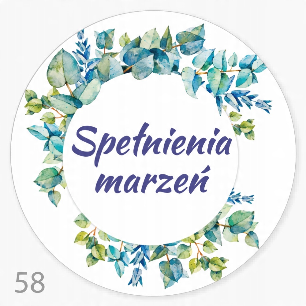 

Naklejka Spełnienia Marzeń fi55 48szt