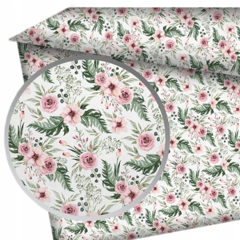 

Prześcieradło w kwiaty pastelowe odcienie 140x200