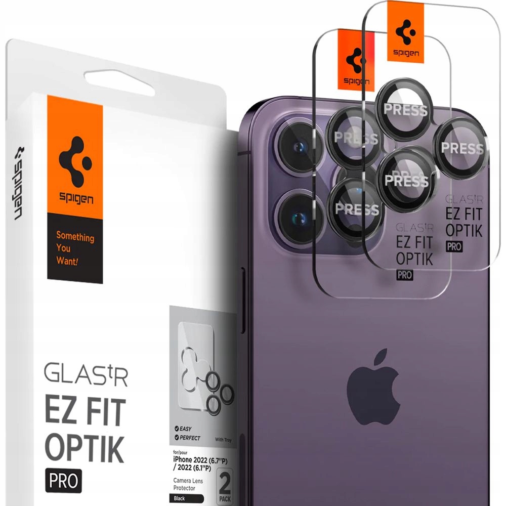 Szkło hartowane Spigen 2,5D do obiektywu iPhone 14/15/16 Pro 6 szt. 0,30 mm