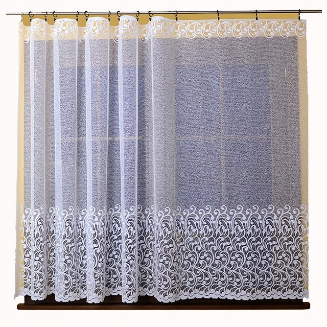 Mg Záclona 660/43 Bílá 250x180 cm Hotová S Páskou M