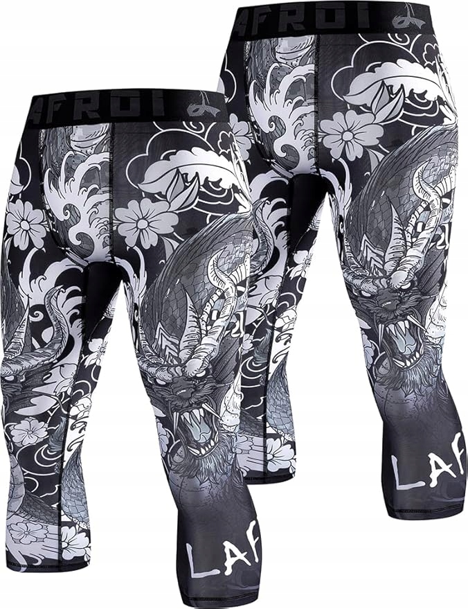 2X Legginsy Kompresyjne Lafroi Lg 3/4 Sport Mma Treningowe P8,5