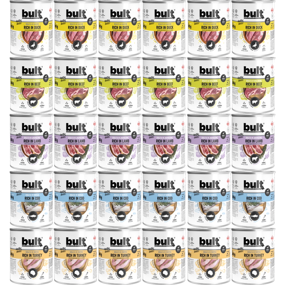 Vlhké Krmivo Pro Psa Bult Plechovka MIX Chutí 30x800g