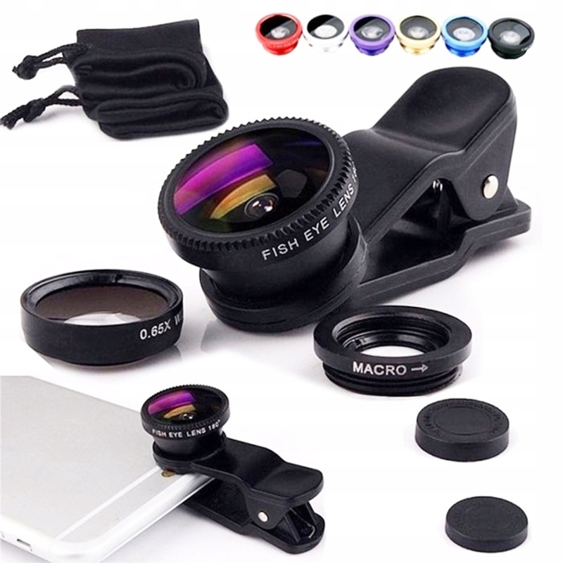 3in1 Fisheye Wide Angle Micro Camera Lens for