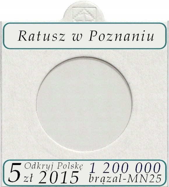 

Holder na monetę 5 zł Ratusz w Poznaniu opis