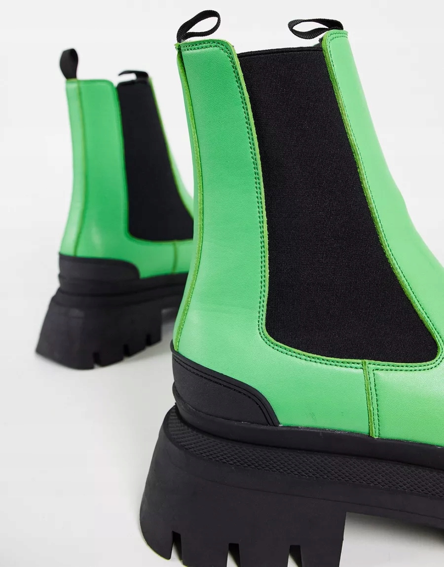 SZTYBLETY MĘSKIE ZIELONE NA PLATFORMIE 39 2RTR Długość wkładki 5 cm