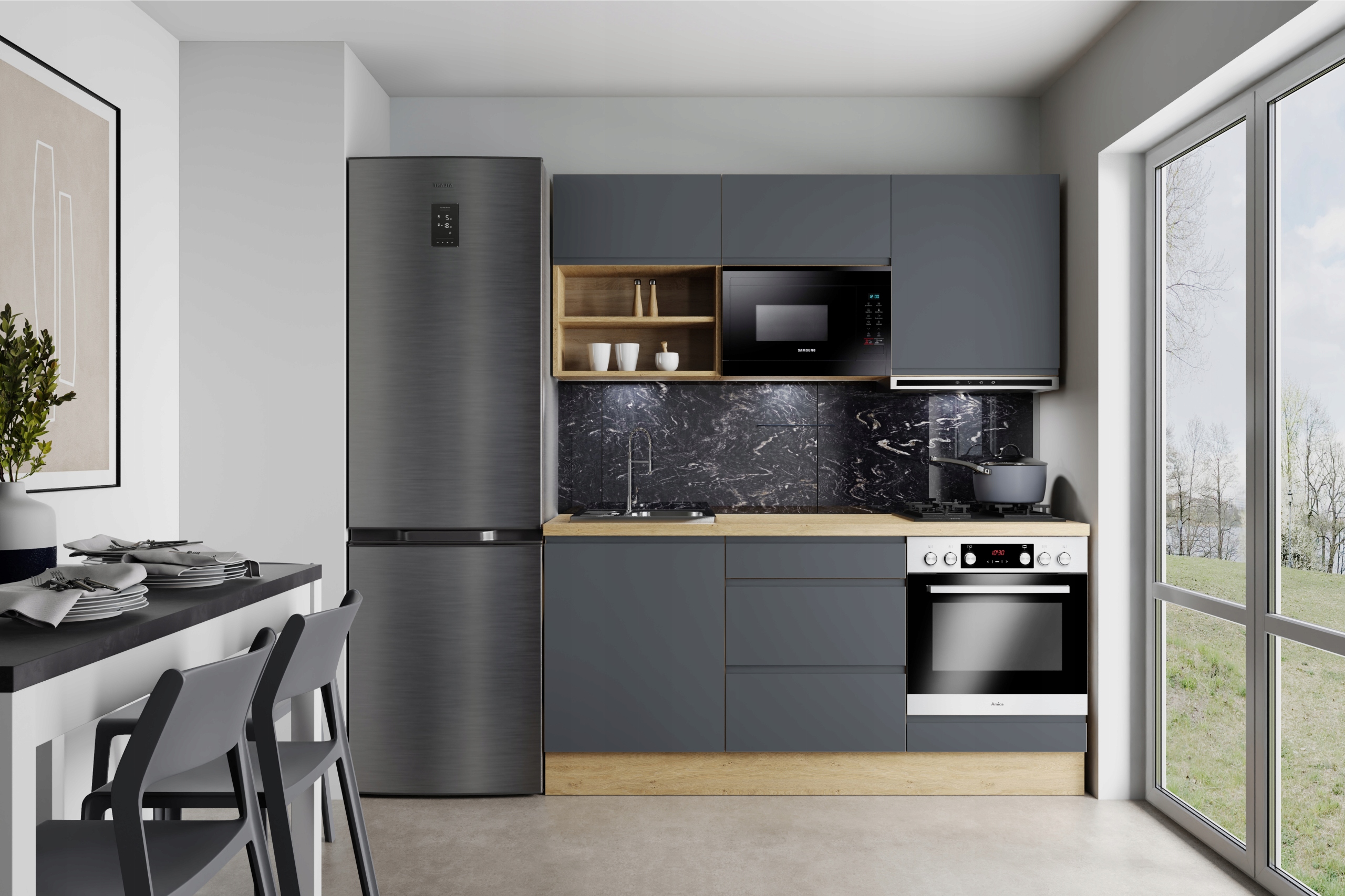 Kuchyňská sada Aurelia 180 Tafla B grafit matná