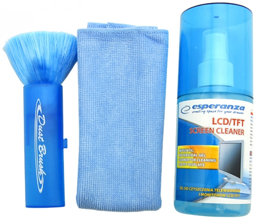 

Zestaw czyszczący płyn 200ml mikrofibra pędzelek