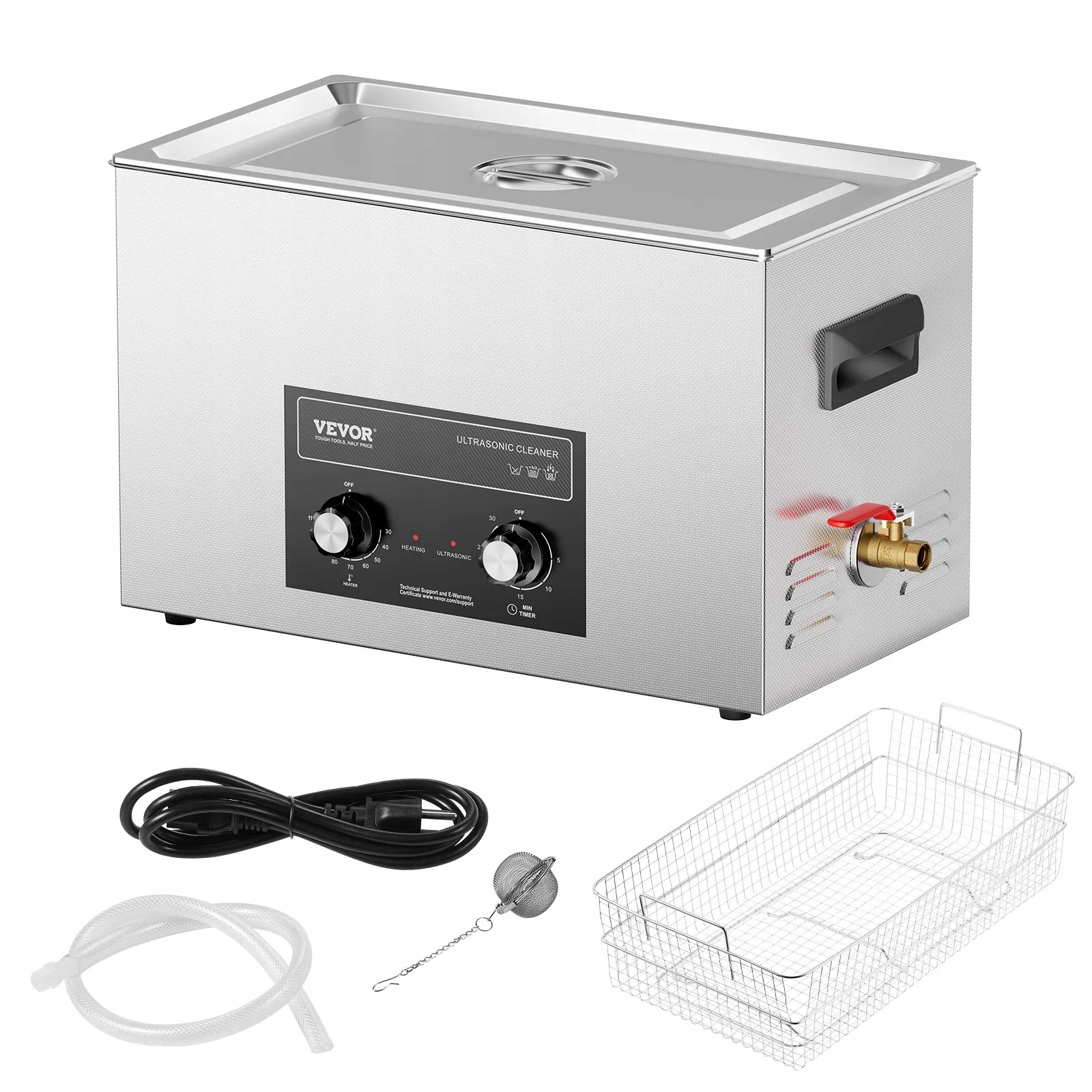 Ultrazvuková myčka 30L 40kHz 600W 0-110°C, profesionální digitální panel
