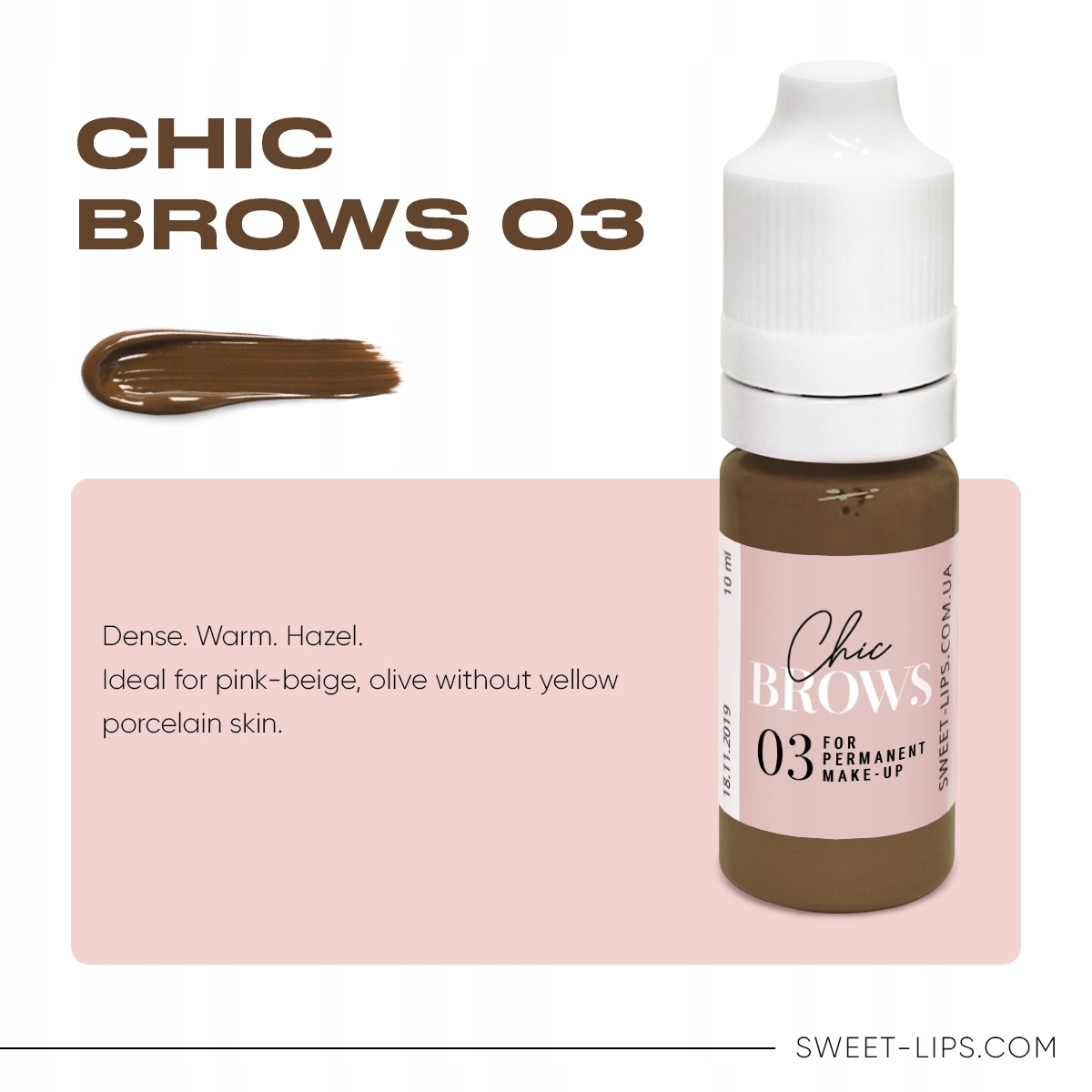 Pigment pro permanentní make-up Chic Brows #3 10 ml