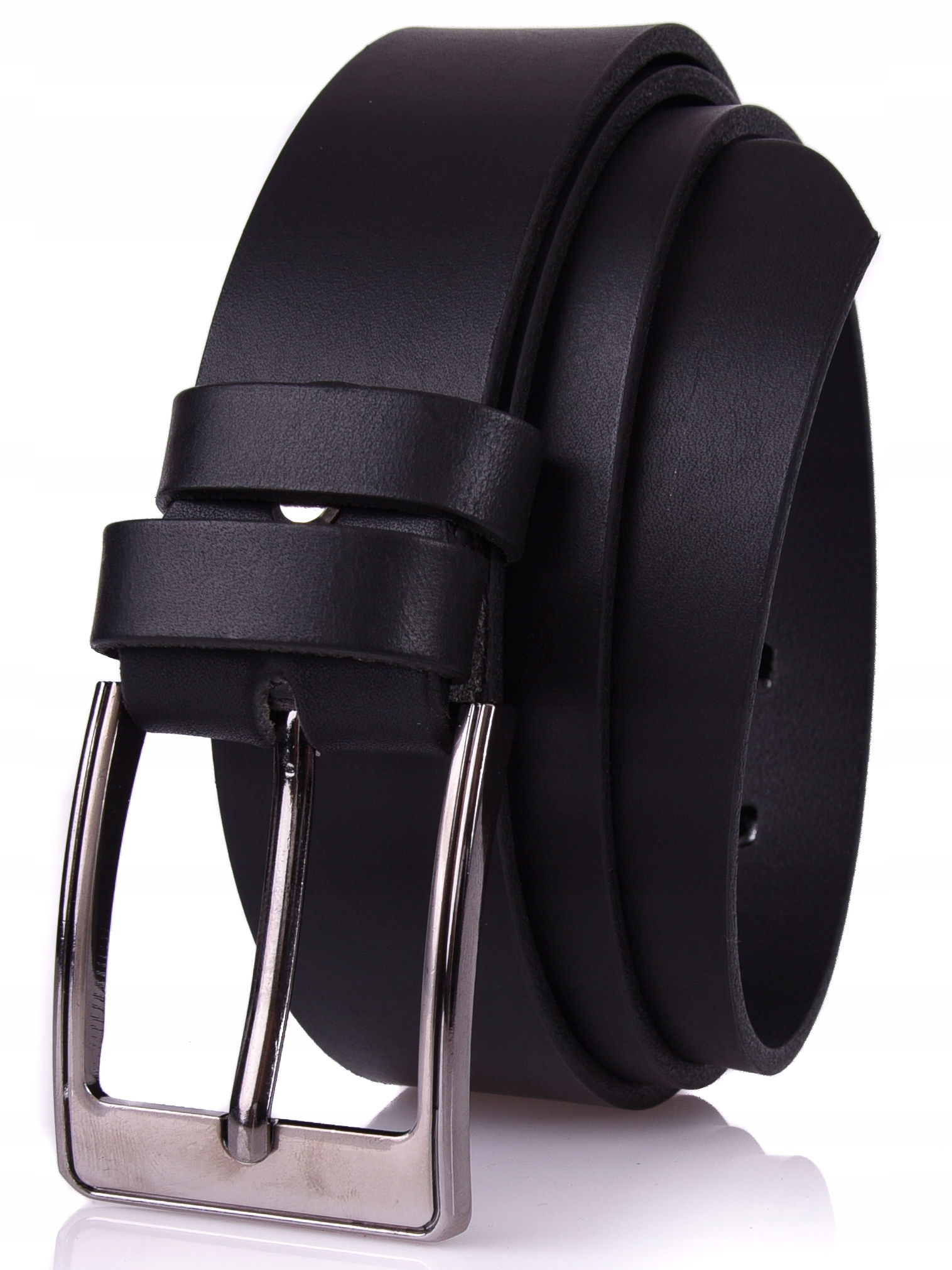 

Skórzany Pasek 4cm Klasyczny Czarny Skóra Licowa