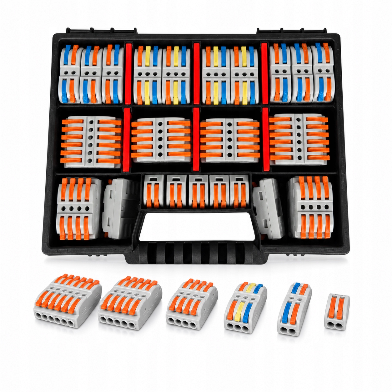 Szybkozłączka złączka elektryczna Tac 0,08-4 mm² zestaw komplet skrzynka