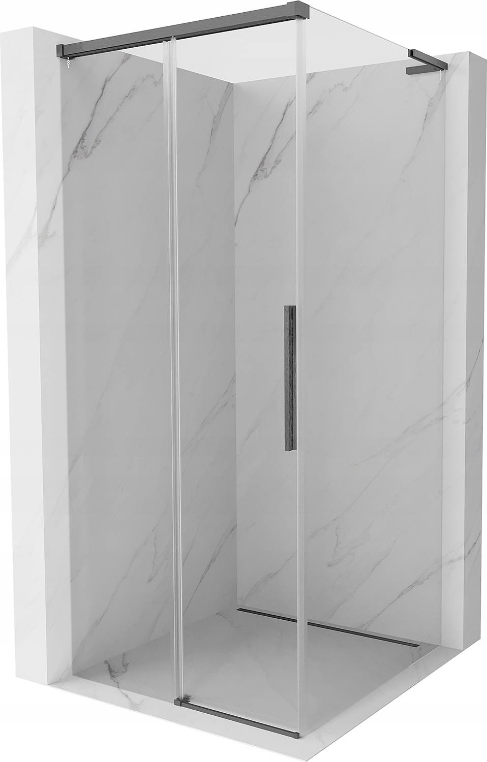 Mexen Rox L Kabina Prysznicowa 110X110 Transparent Gun Gray Szczotka
