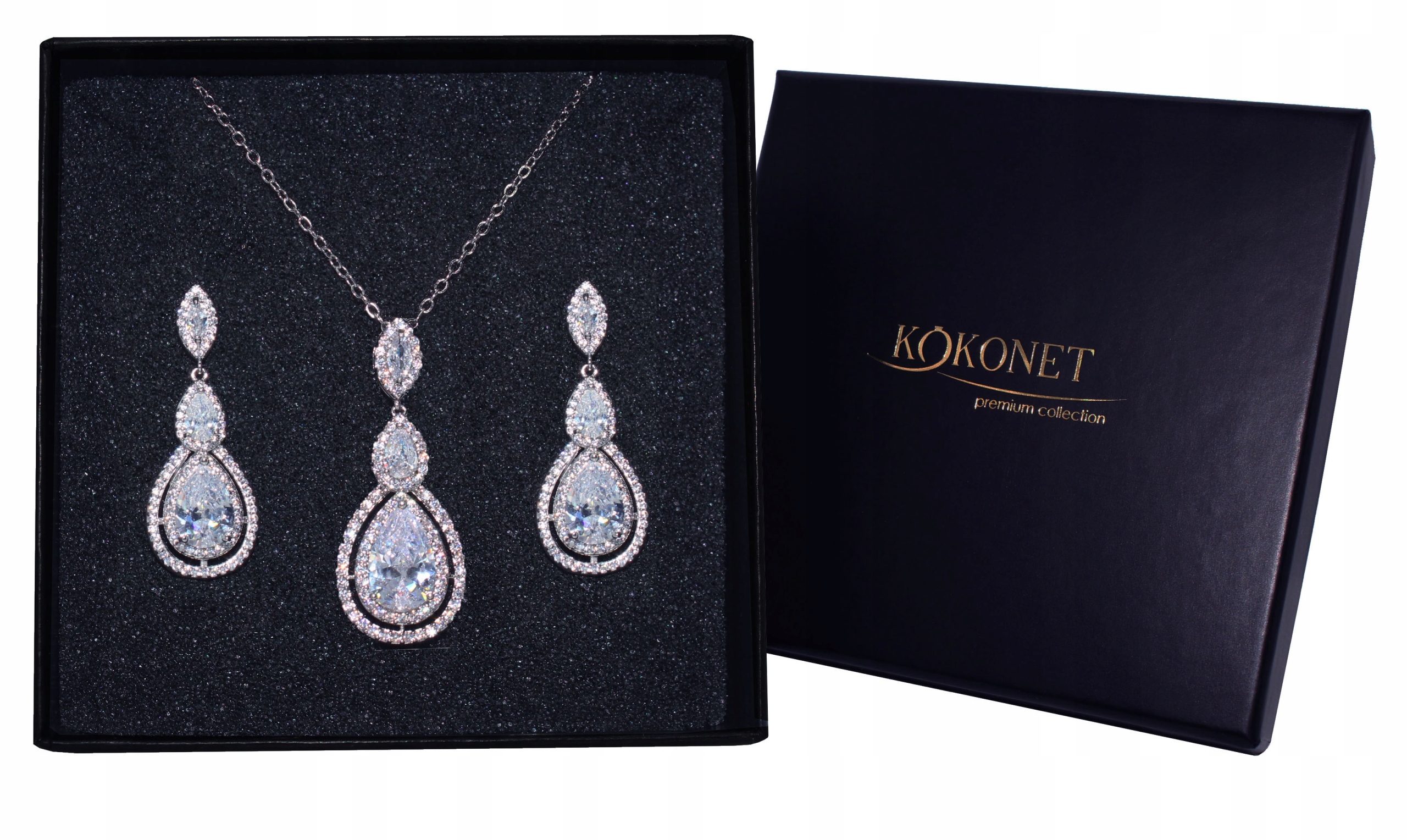 Sada náušnice a náhrdelníku s zirkony